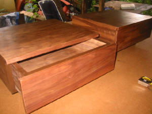 Walnut bed side table 2